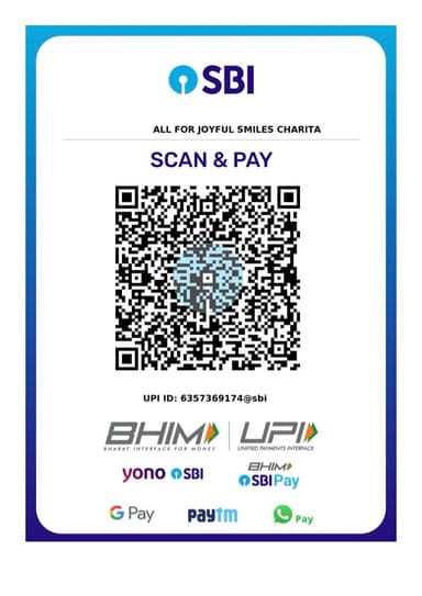 AFJS Trust UPI QR Code — SBI