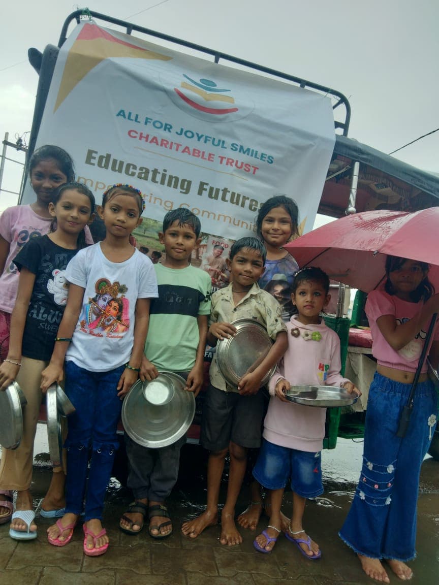 Children enjoying a meal